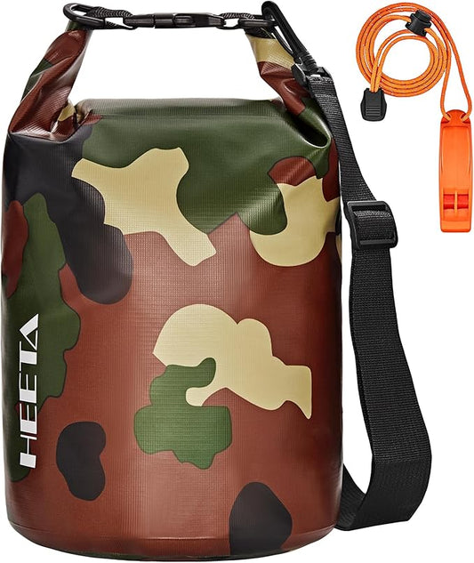 HEETA Waterproof Dry Bag for Women Men(Upgraded Version) 5L/10L/20L/30L/40L Roll Top Lightweight Dry Storage Bag Backpack with Emergency Whistle for Travel, Swimming, Boating, Kayaking, Camping, Beach-StrideForce Fitness