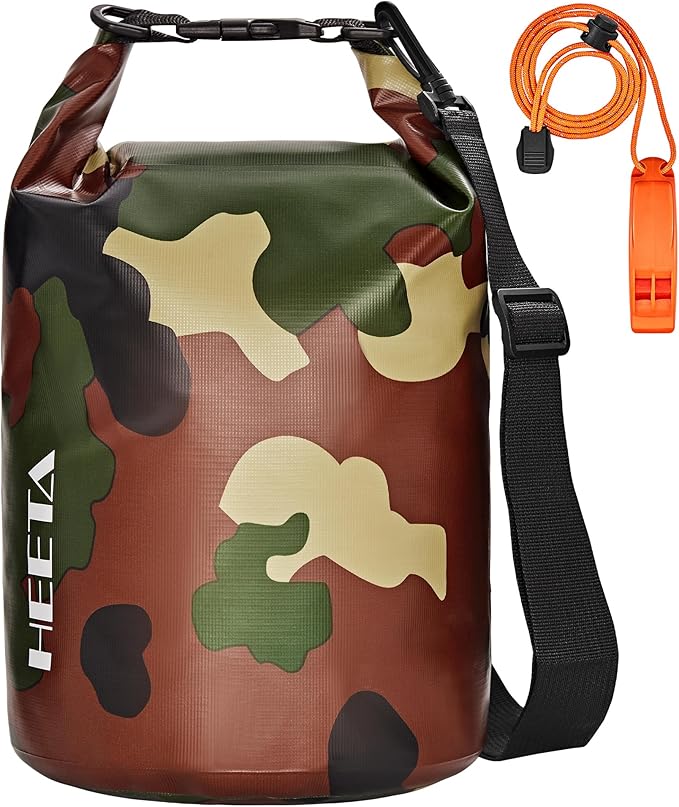 HEETA Waterproof Dry Bag for Women Men(Upgraded Version) 5L/10L/20L/30L/40L Roll Top Lightweight Dry Storage Bag Backpack with Emergency Whistle for Travel, Swimming, Boating, Kayaking, Camping, Beach-StrideForce Fitness