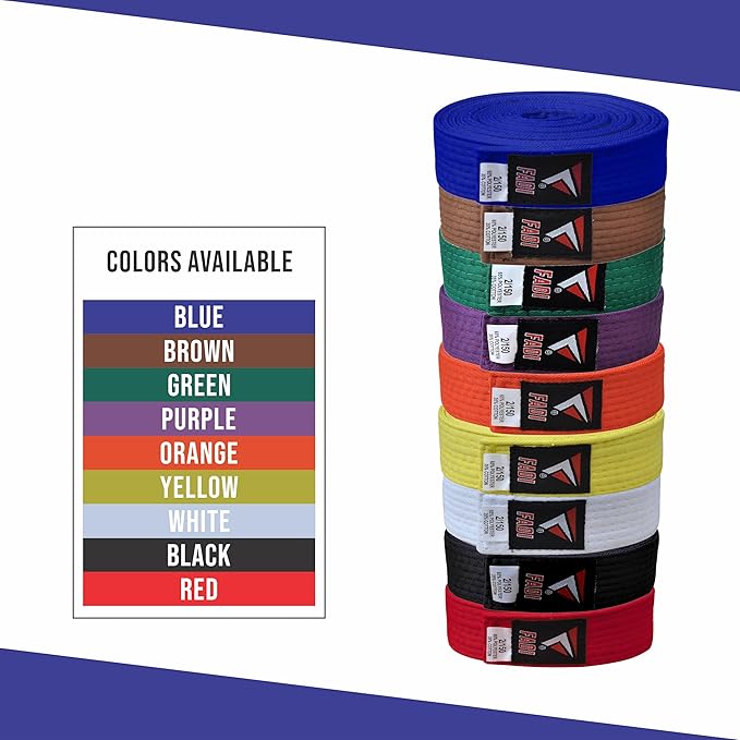 Martial Arts Belt for Karate, Judo, Aikido and Taekwondo - Durable Cotton-Polyester Blend for Adults and Kids-StrideForce Fitness