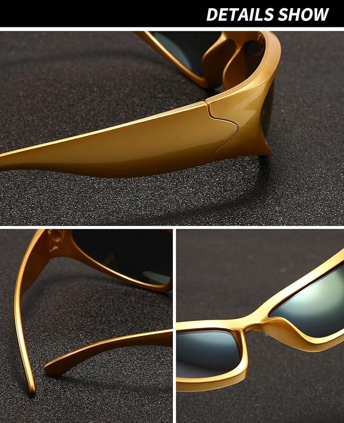 SOAR&EAGLE Y2K 3Pack Polarized sunglasses Wrap Around Men's Women's sunglasses Fashion Sport Shades Sun Glasses-StrideForce Fitness