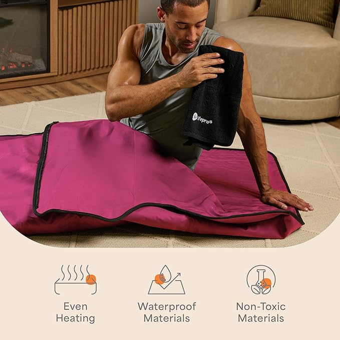 LifePro RejuvaWrap Infrared Sauna Blanket for Detox & Relaxation – Available in 5 Colors & 3 Models – Portable Far Infrared at Home Sauna for Muscle Relief, Circulation & Recovery – 9 Heat Levels-StrideForce Fitness