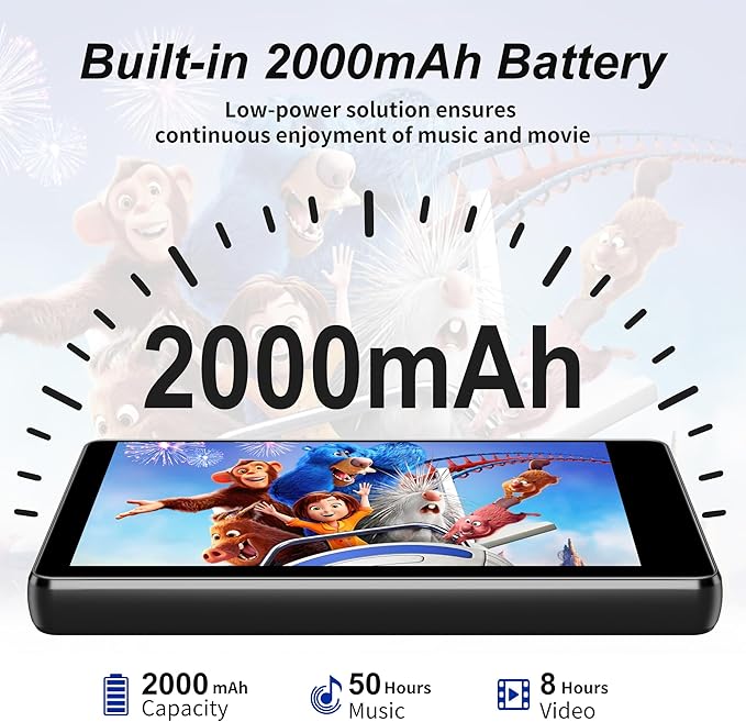 80GB MP3 Player with Bluetooth and WiFi, SWOFY Music Player with Spotify,Pandora,Amazon Music, M503Pro 4.0-inch Touch Screen Android MP4 MP3 Player for Kids with Libby,Audible,Spotify Kids,FM Radio-StrideForce Fitness