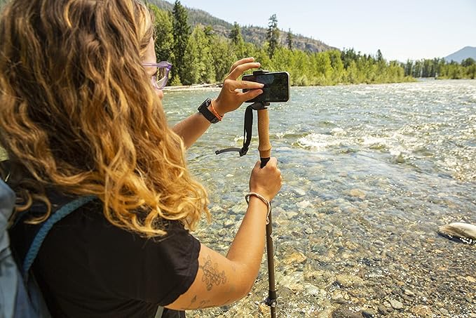 Cascade Mountain Tech Trekking Poles - Carbon Fiber Monopod Walking or Hiking Sticks with with Accessories Mount and Adjustable Quick Locks-StrideForce Fitness