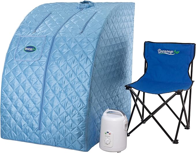 Durasage Portable Personal Steam Sauna for Home – Foldable Full Body Spa Tent with 800W Steam Generator, 60-Min Timer, Chair Included for Relaxation & Wellness-StrideForce Fitness