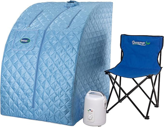 Durasage Portable Personal Steam Sauna for Home – Foldable Full Body Spa Tent with 800W Steam Generator, 60-Min Timer, Chair Included for Relaxation & Wellness-StrideForce Fitness