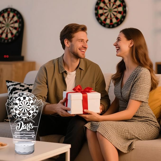 Light Up Dart Holder, 16 Colors Changing Lights Acrylic Dart Holder Stand with Remote Control, Birthday Christmas Gifts for Men Player or Darts Enthusiasts-StrideForce Fitness