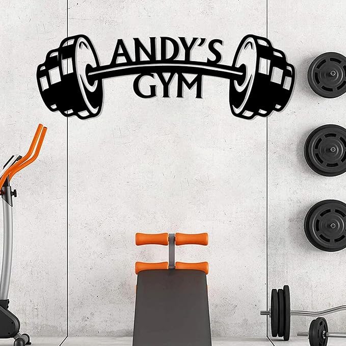 Luxury Personalized Gym Metal Sign, Custom Home Gym Sign, Home Gym Decorations, Gifts for Fitness Lovers, Workout Room Decor, Gym Signs for Home Gym, Christmas Gifts 5-StrideForce Fitness