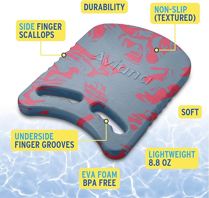 Junior Kickboard Buoy for Youth Children & Toddlers Swimming Aid & Exercise Training Board for Kids to Learn to Swim with Kick Boards in Pool BPA Free-StrideForce Fitness