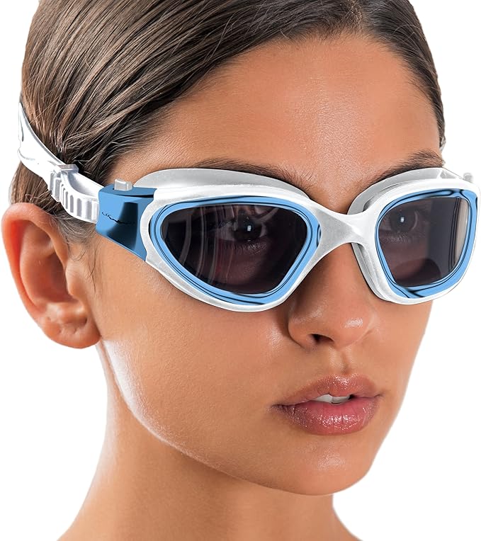AqtivAqua Swimming Goggles, DX Wide View Swim Goggles for Adult Men Women, Anti Fog No Leaking-StrideForce Fitness