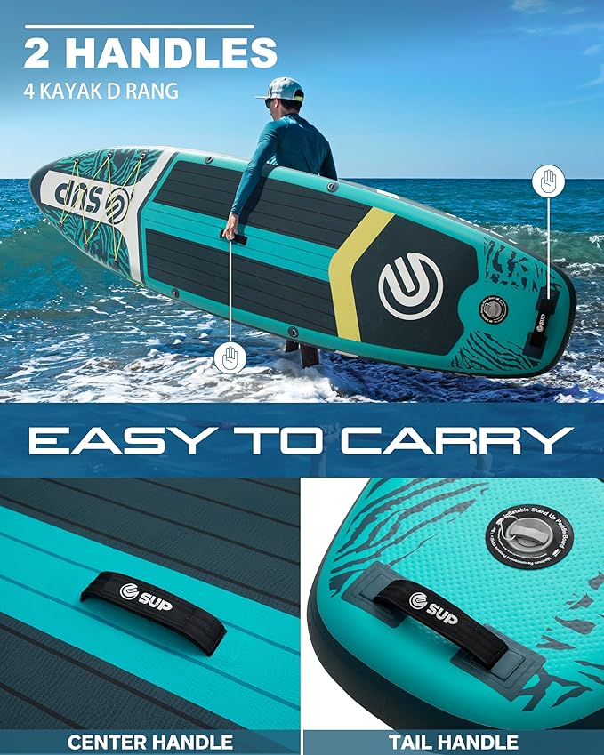 ESUP Inflatable Stand Up Paddle Board with Cup seat 33"/35" Wide Durable SUP, 11'/11'6" Stable Inflatable Paddle Boards for Adults & Youth of All Skill Levels-StrideForce Fitness