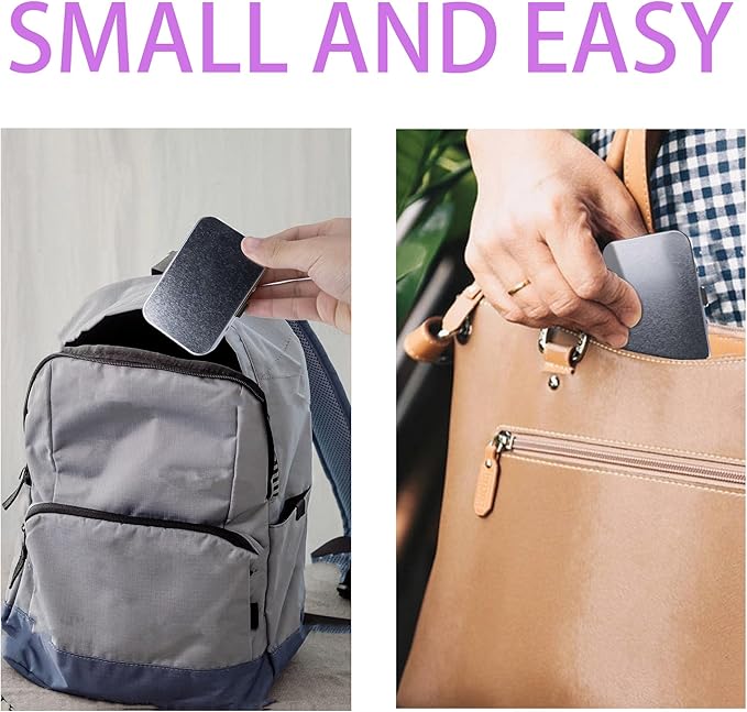 2Pack Dental Floss Portable Case,Refillable Portable Floss Pick Holder Container with Mirror,Small Floss Dispenser for Travel, Dates,Dinners and Hotels(Silver)