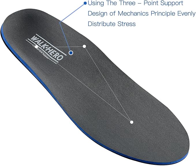 Plantar Fasciitis Feet Insoles Arch Supports Orthotics Inserts Relieve Flat Feet, High Arch (Mens 6-6 1/2 | Womens 8-8 1/2)-StrideForce Fitness