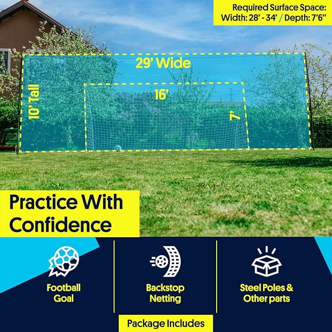 3-in-1 Soccer Training Rebounder & Goal Backstop Net - Soccer Goal for Volley, Passing, Solo Training - Outdoor Sports, Backyard Games-StrideForce Fitness