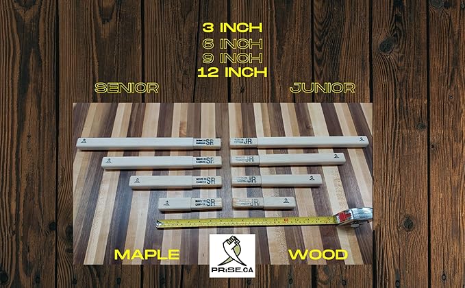 Prise | Solid Hockey Wood Stick Extention That fits All Composite Hockey Sticks. You can Extend Your Stick up to 12 inches. Very Robust, The tip is Made of Hardwood and Handmade.-StrideForce Fitness