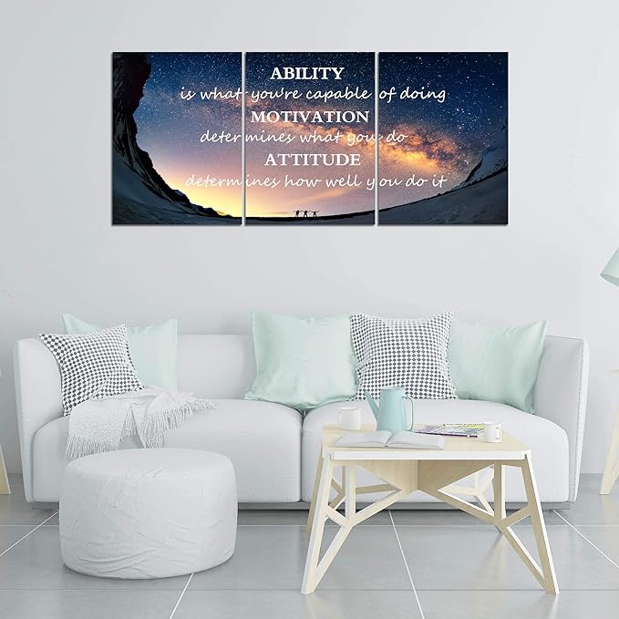 Large Size Successful Motivational Picture Canvas Wall Art Decor Print Office Decor Inspiring Framed Prints Inspirational Entrepreneurship Poster Modern Success Quotes for Living Room-StrideForce Fitness