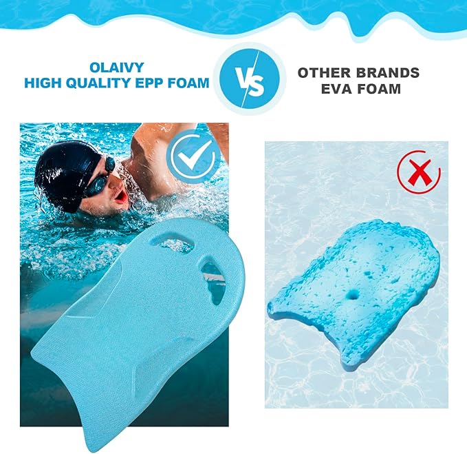 Swimming Kickboard, Lightweight and High Buoyancy Swim Training Board for Swimmers, Durable EPP Material, Ideal for Pool Exercise and Swimming Lessons-StrideForce Fitness