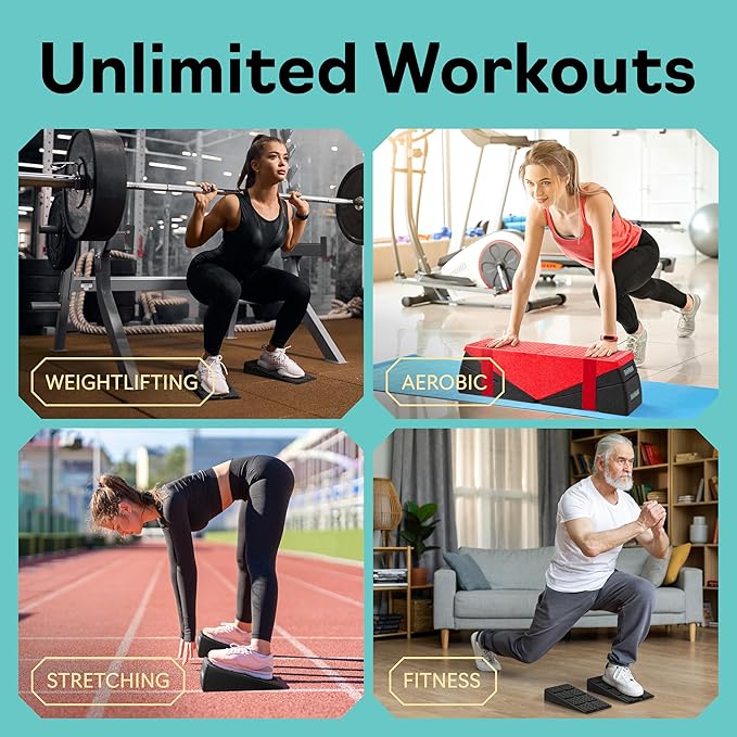 Squat Wedge - Squat Wedge Block 520 LBS Weight Capacity - Slant Board for Calf Stretching - Calf Stretcher Slant Board - yoga blocks-StrideForce Fitness