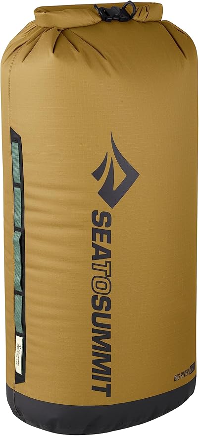 Sea to Summit Big River Dry Bag, Heavy-Duty Dry Storage, 65 Liter, Gold Brown-StrideForce Fitness