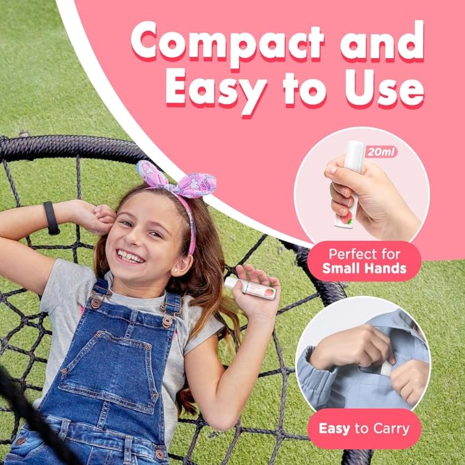 Mouth Spray for Kids Toddler Toothpaste Helper Fluoride Free Baby Toothpaste Cavity Protection Oral Care with Natural P113+ Antibacterial Peptide for Newborns to Age 6 (Grape&Strawberry)