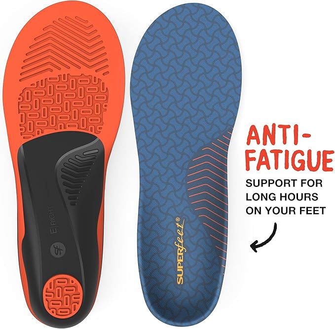 Superfeet Work Cushion - Trim-to-Fit Orthotic Shoe Inserts - Professional Grade - Men 13.5-15-StrideForce Fitness