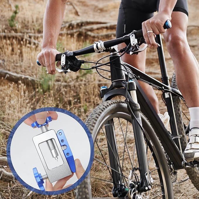 2-in-1 Bike Hydraulic Brake Tool, Hydraulic Hose Cutter & Fitting Insert Tool with Brass Olives, Brake Lines Tubing Entry Device-StrideForce Fitness