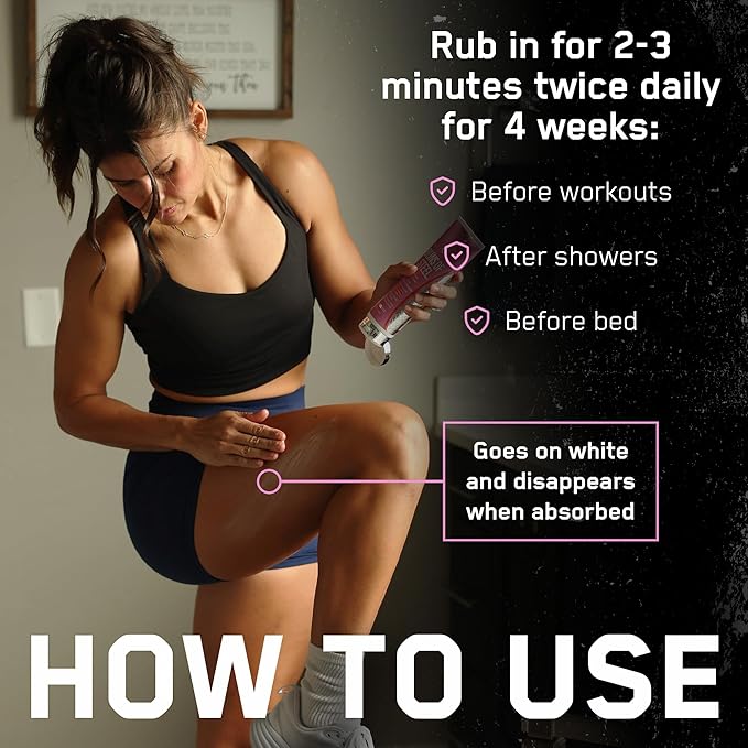 SteelFit Maximum Toning Cellulite Cream, Buns of Steel - Skin Firming & Tightening Body Lotion with Caffeine for Stretch Marks - Anti-Cellulite Remover Treatment for Booty, Thighs, Legs & Glutes-StrideForce Fitness