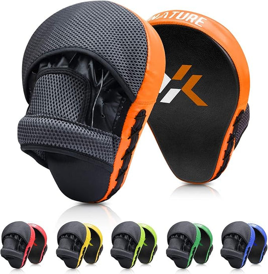 Boxing and MMA Punching Mitts - Hook & Jab Pads, Focus Punch Mitts, Target Focus Pads, and Kick Shield for Muay Thai Training-StrideForce Fitness