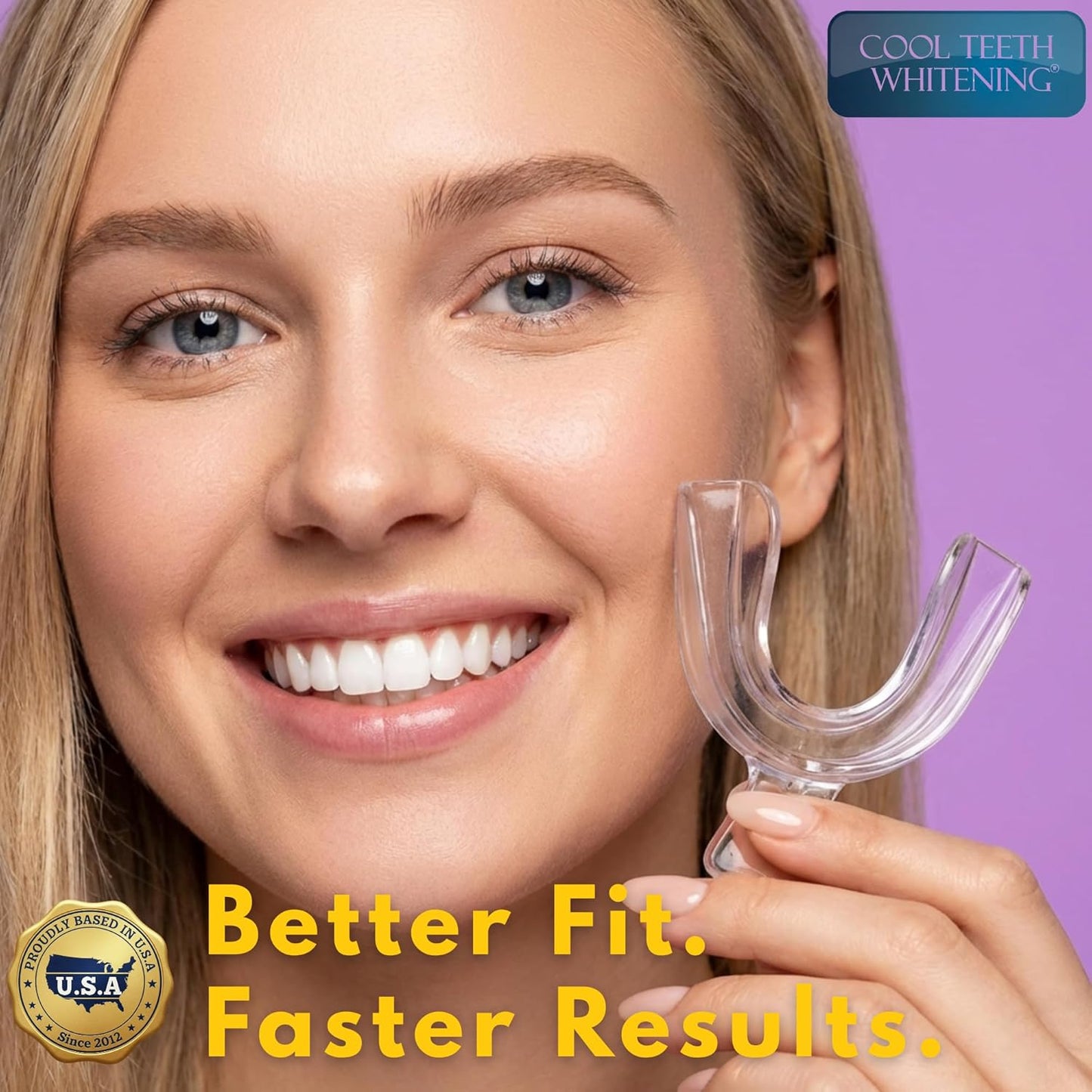 Teeth Whitening Trays Moldable 4-Pc Bleaching Trays for Teeth Whitening with 2 Slim Retainer Cases - Comfortable, Thin Design for Tooth Bleach, Compatible with Opalescence Gel Not Included