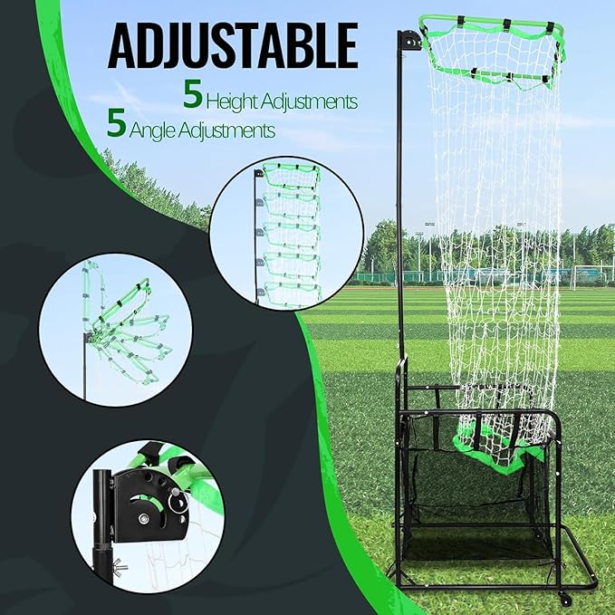Volleyball Setter Trainer Net with Adjustable Height and Angle for Indoor and Outdoor Practice, Perfect Target Net for Setting, Serving, and Spiking Training Equipment-StrideForce Fitness