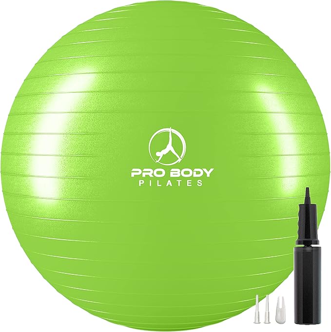 ProBody Pilates Yoga Ball - Fresh Colors Exercise Ball for Stability, Pregnancy, Workout & Physical Therapy-StrideForce Fitness