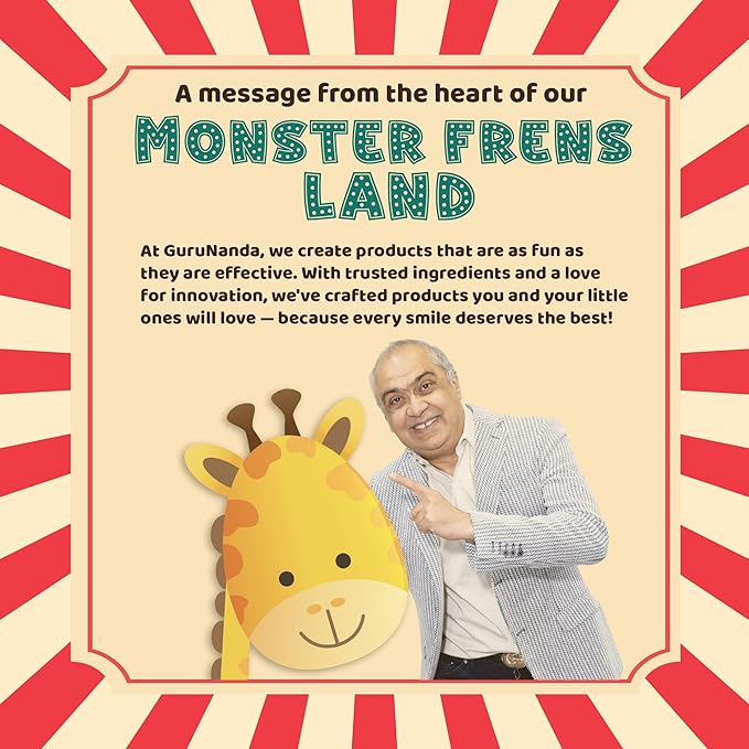 GuruNanda Kids Oral Care Regimen Kit with Toothpaste, Butter On Gums Toothbrush, Oil Pulling Mouthwash, Giraffe Floss Picks, Water Flosser & Tongue Scrapers