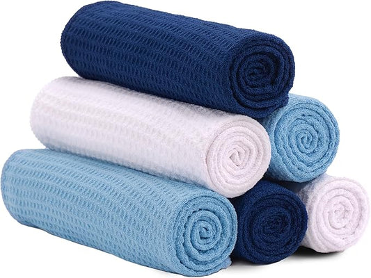 S&T INC. Microfiber Gym Towels, Yoga Towel for Home and Gym Bag, 16 Inch x 27 Inch, 6 Pack-StrideForce Fitness