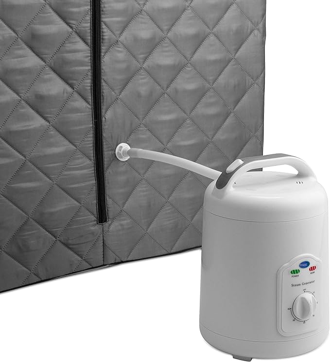Durasage Lightweight Portable Personal Steam Sauna Spa - 800W Steam Generator, 60-Min Timer, Zippered Access, Single Front Pocket, Foldable Frame & Chair - Indoor Use, at-Home Relaxation Kit-StrideForce Fitness