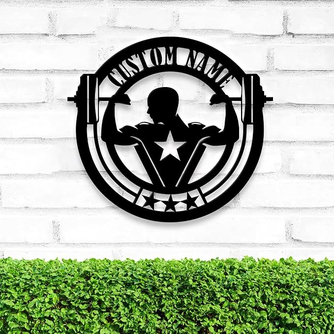 Personalized Gym Metal Sign With LED Light, Custom Gym Wall Art, Gymer Gift, Wall Decor for Home, Birthday & Xmas-StrideForce Fitness