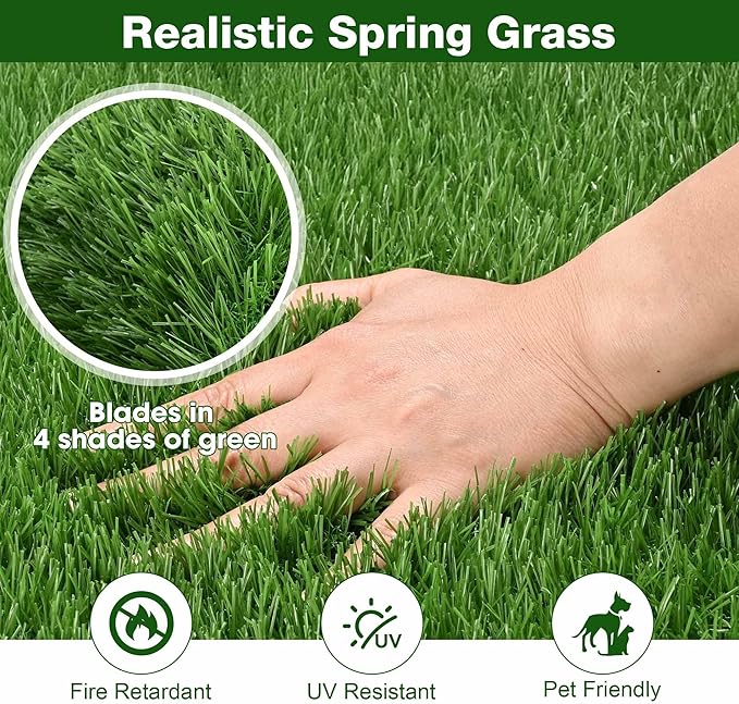 Yescom Sports Sled Strips Turf Gym Turf Flooring 50'x3'(150 Sq.Ft) 1.38" H for Weight Sled Push Gym Equipment Outdoor Indoor Use-StrideForce Fitness