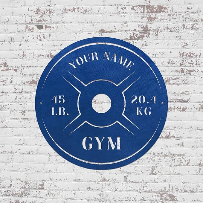 Personalized Home Gym LED Tin Metal Sign Multiple Sizes, Weight Lifting Exercise Workout Room Training Fitness Center Motivational Inspirational Quotes Decor Wall Art Hanging Accessories (07 LED)-StrideForce Fitness