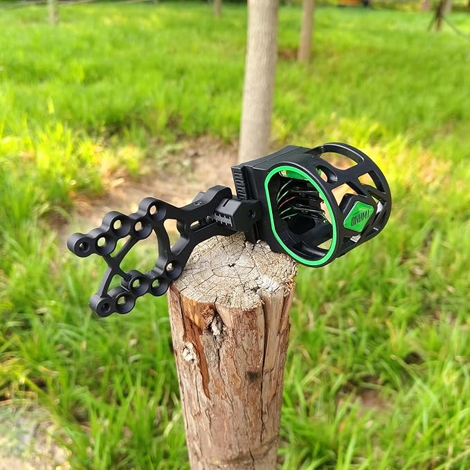 5 Pin Archery Bow Sight 0.019" Optical Fiber Compound Bow Sight Micro Adjustable Archery Sight for Right & Left Hand-StrideForce Fitness