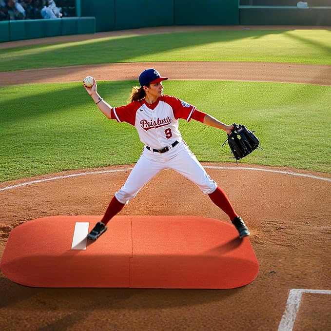 VEVOR Pitching Mound, Baseball Game Mound, Indoor/Outdoor Pitching Practice and Training Equipment, Softball Pitching Aids with Antifade Turf and Pitching Rubber-StrideForce Fitness