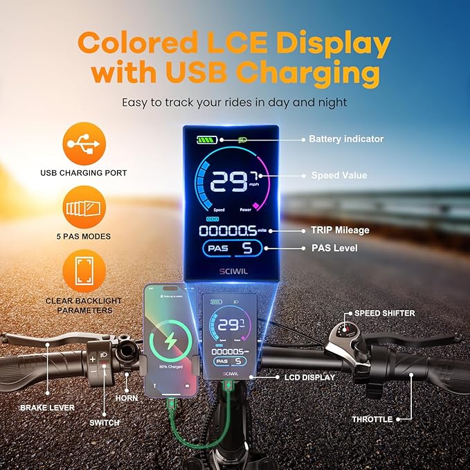 Folding Electric Bike for Adults with Peak 1000W Motor, 48V 20AH Battery up to 30MPH 80 Miles, 20" Fat Tire All Terrain Ebike, Front Suspension 7-Speed Commuter E Bike, Step-Thru, UL Certified-StrideForce Fitness