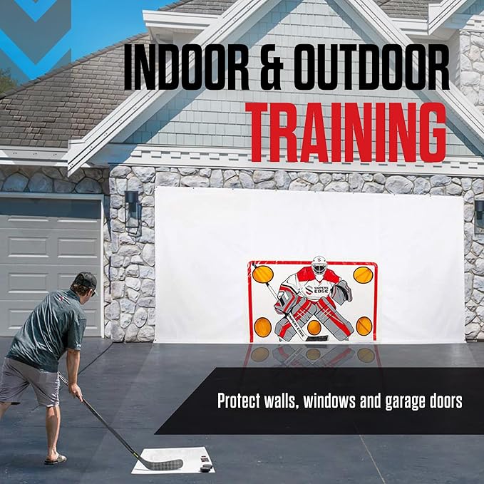 Snipers Edge Hockey Shooting Tarp – Tarp Made of Heavy Duty Vinyl – Develop a Stronger Slap and Wrist Shot Without Damaging Drywall or Breaking Windows-StrideForce Fitness