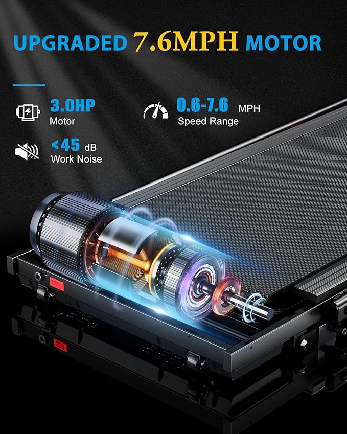 340lb Capacity Walking Pad Treadmill with 12% Incline, Big LED Display Under Desk Treadmill Support Full Manual/3-Preset Countdown/App Mode, Portable Treadmills for Small Spaces-StrideForce Fitness