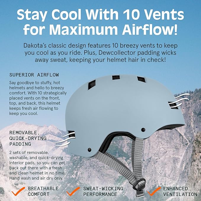 Retrospec Dakota Adult Bike Helmet for Adults - Multi-Sport Protection for BMX, Skating, Scooter, and Skate - Adult Men Skateboard Helmets-StrideForce Fitness