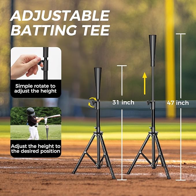 7x7 FT Baseball Net for Batting Pitching Hitting, with Strike Zone, Softball Net for Batting and Pitching, Baseball Practice Training Equipment for Kids Adult Youth-StrideForce Fitness