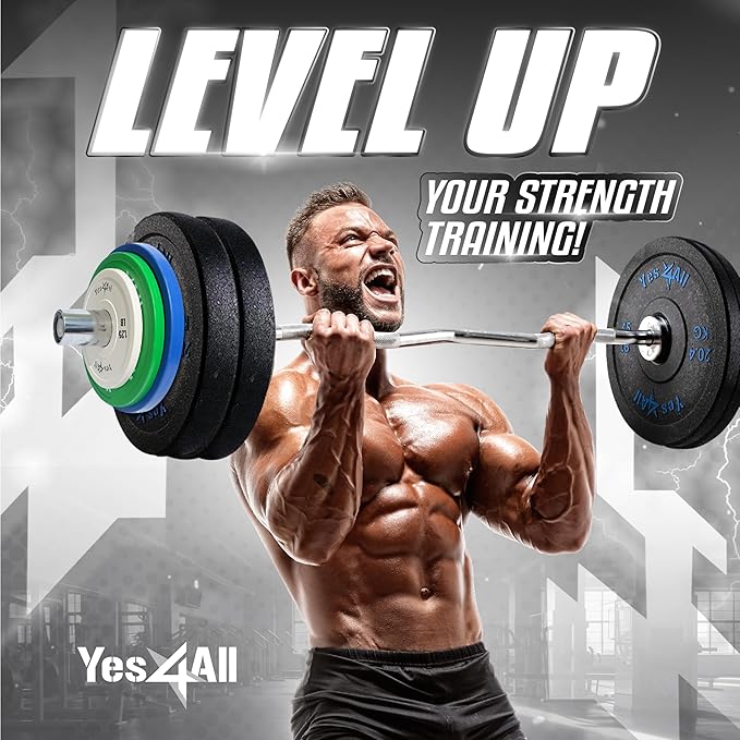 Yes4All Fractional Weight Plates Set, Available In Steel And Rubber, Set of 2/4/6 Plates in 1.25LB, 2.5LB, or 5LB Sizes, Micro Change Plates for Dumbbell and Olympic Barbell Weightlifting-StrideForce Fitness