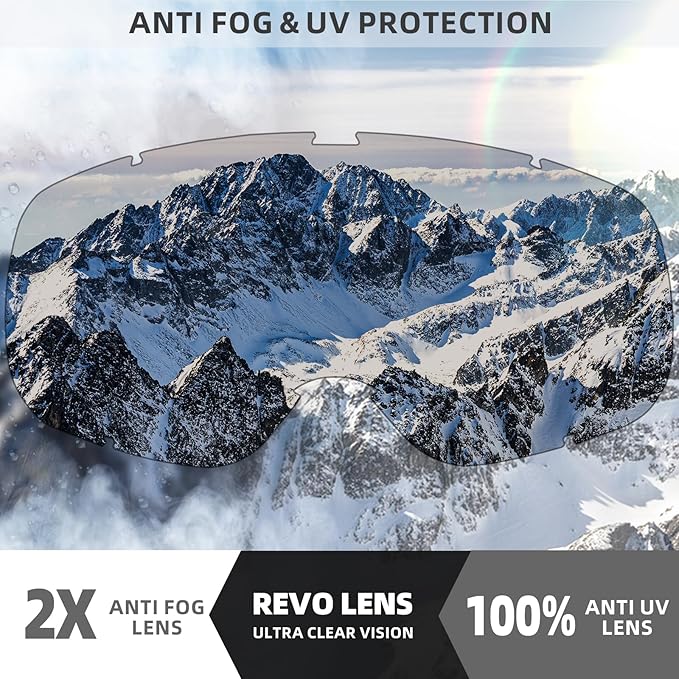 Freela Ski Goggles OTG Men Women, Over Glasses Snow Snowboard Sports Goggles for Adult Youth 100% UV400 Protection Anti Fog-StrideForce Fitness