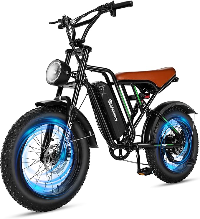 750W Electric Bike for Adults, 20" Fat Tire Electric Dirt Bike with 48V 13AH Removable Battery, Max 25 MPH & 35+Miles, LCD Display, Full Suspension Ebike for Snow/Beach/Mountains/Road-StrideForce Fitness