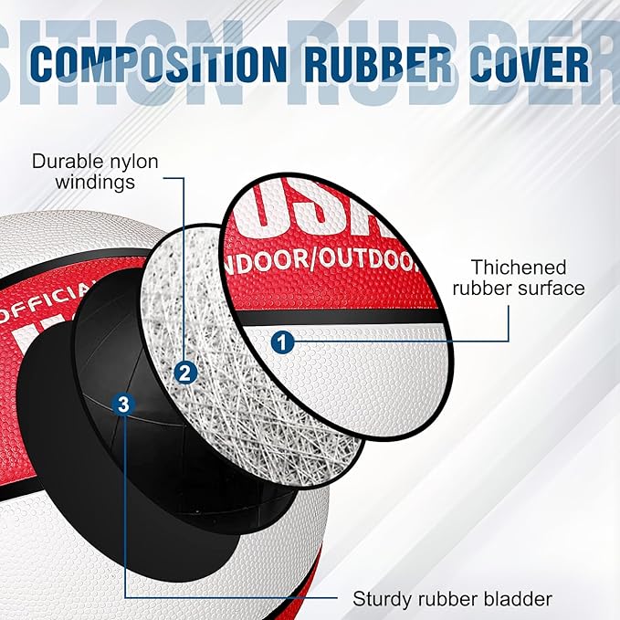 Libima 24 Pcs Rubber Basketballs Bulk with Pump Official Size Multicolor Basket Balls Youth Streetballs Set for Adult Boys Girls Gifts Indoor Outdoor Training Practice-StrideForce Fitness