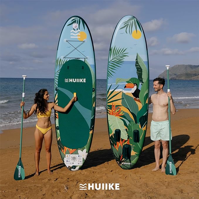 Inflatable Paddle Board for Adults with Accessories Included, Oar, Fins, Pump. Stand Up Paddleboard Great Stability and Resistance. 10’ x 33" x 5.9", Maximum Load 286 lb-StrideForce Fitness