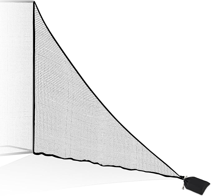 1/2PCS Golf Shank Net Attachment for Golf Hitting Nets with Sandbag, 7 * 7FT/7 * 10FT Golf Barrier Side Net,Golf Practice Hitting Net Barrier Net for Golf, Baseball, Hockey, Soccer (Black/Red-StrideForce Fitness