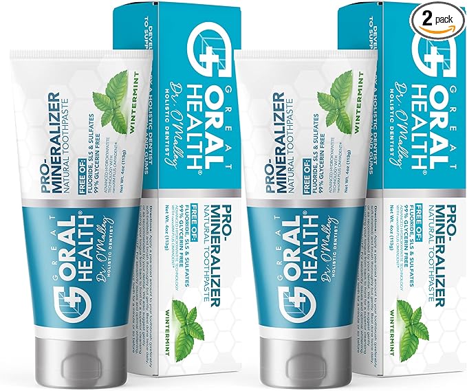 Nano hydroxyapatite Fluoride-Free, Pro Mineralizer Toothpaste: Dentist Formulated Remineralizing Anti Cavity Xylitol Toothpaste, Enamel Support Sensitive Teeth – Wintermint